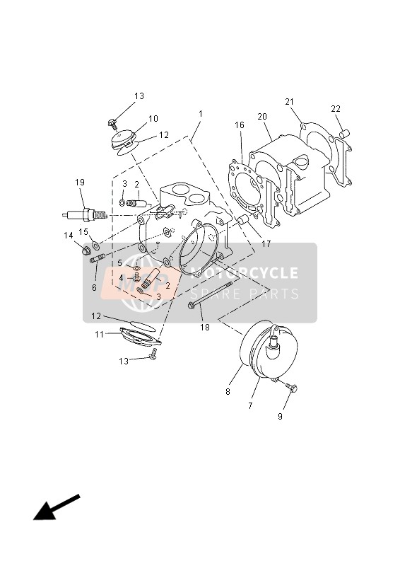 Yamaha YP250RA X-MAX 2012 Cylinder for a 2012 Yamaha YP250RA X-MAX